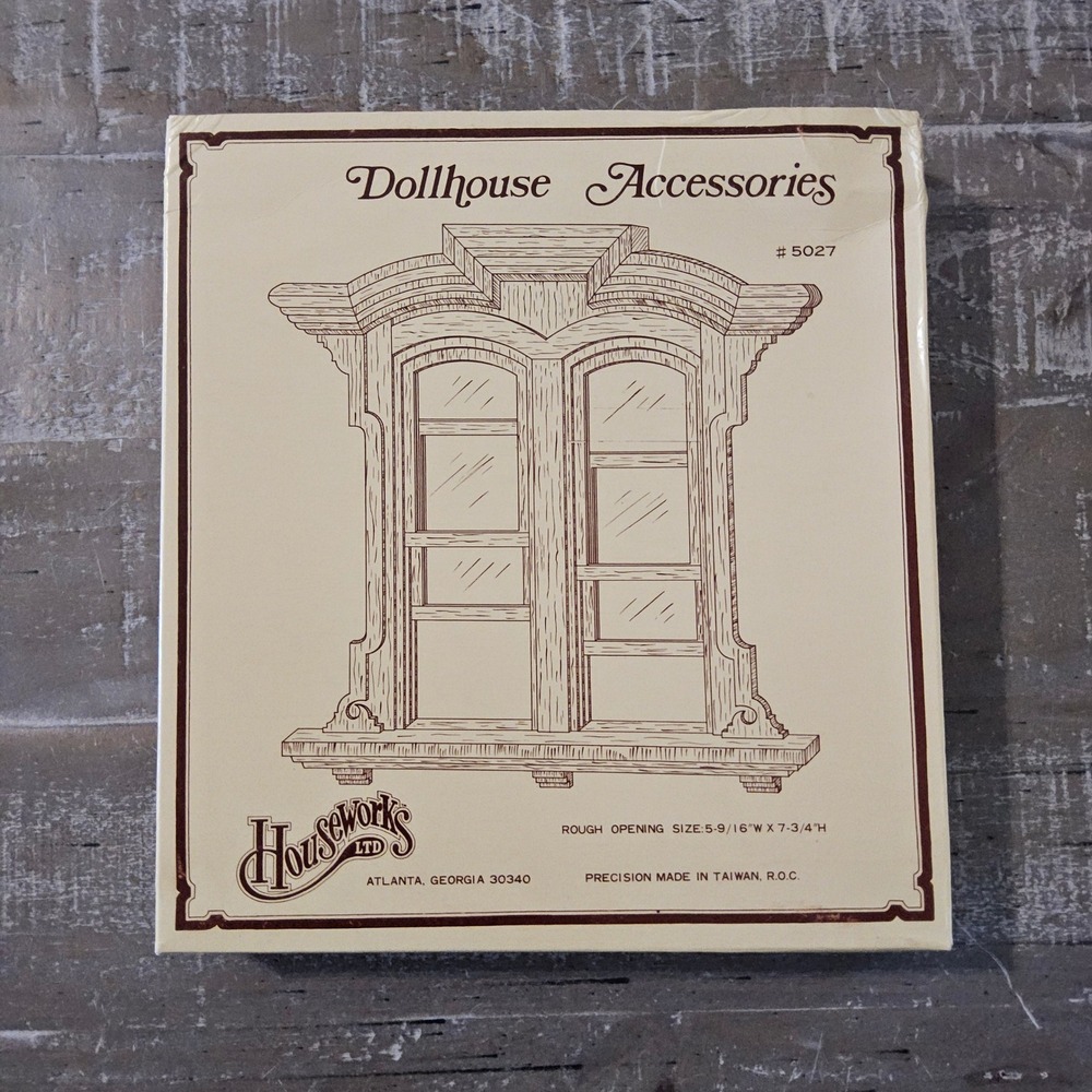 Houseworks Dollhouse Window Accessory 5027 Wood Victorian Double Arch Miniature